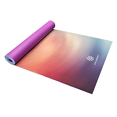 Life Energy Karuna Reversible Non-Slip Yoga Mat in Purple/Orange. View a larger version of this product image.
