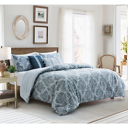 Alternate image 1 for Ingrid 5-Piece Reversible Comforter Set in Grey Multi