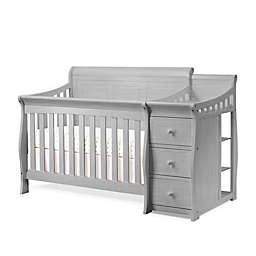 Sorelle Princeton Elite Panel Crib and Changer in Weathered Grey