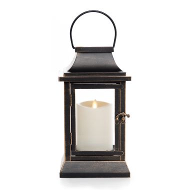 Luminara&reg; 12-Inch Metal and Glass Lantern in Oil Rubbed Bronze. View a larger version of this product image.