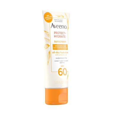 Aveeno&reg; 3 oz. Protect + Hydrate Sunscreen Lotion SPF 60. View a larger version of this product image.