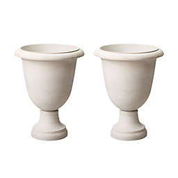 Glitzhome® Goblet Planter Pots in White (Set of 2)