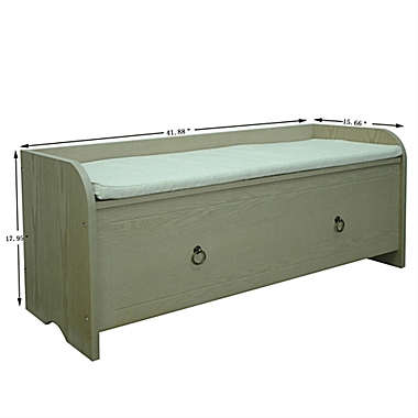 Bee &amp; Willow&trade; Entryway Bench with Faux Drawers in Light Natural. View a larger version of this product image.