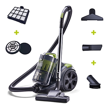 Black &amp; Decker&trade; Canister Vacuum in Grey/Lime. View a larger version of this product image.