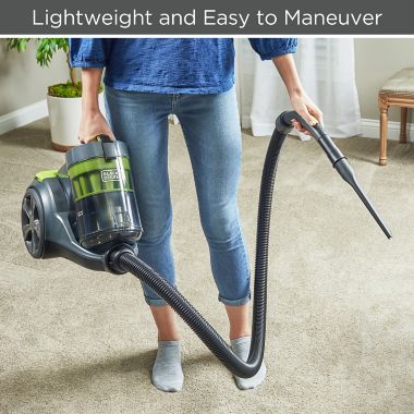 Black &amp; Decker&trade; Canister Vacuum in Grey/Lime. View a larger version of this product image.