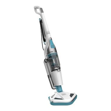 Black &amp; Decker&trade; Steam Mop &amp; Dry Vacuum in White/Aqua. View a larger version of this product image.