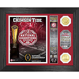 University of Alabama 2020/21 Championship Banners and Bronze Coins Framed Wall Decor