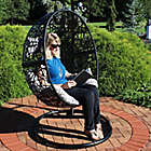 Alternate image 9 for Sunnydaze Jackson Hanging Egg Chair with Cushions in Grey