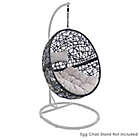 Alternate image 1 for Sunnydaze Jackson Hanging Egg Chair with Cushions in Grey