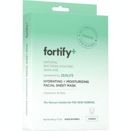 Fortify + 5-Pack Natural Grem-Fighting Skincare Hydrating + Moisturizing Facial Sheet Masks