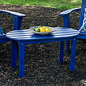 Preston Acacia Wood Adirondack Coffee Table in Blue