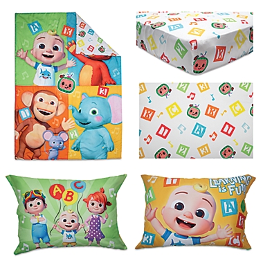 Cocomelon Learning is Fun 4-Piece Toddler Bedding Set. View a larger version of this product image.