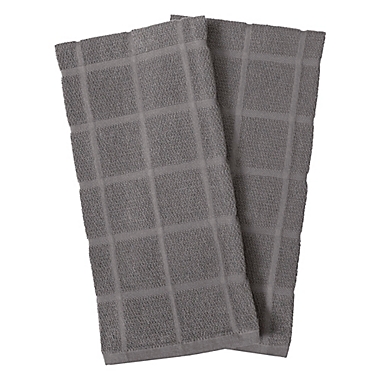 Our Table&trade; Everyday Solid Kitchen Towels in Grey (Set of 2). View a larger version of this product image.