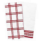 Alternate image 0 for Our Table&trade; Everyday Plaid and Stripe Kitchen Towels in Red (Set of 2)