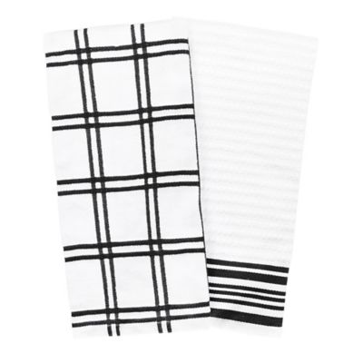 Our Table&trade; Everyday Plaid and Stripe Kitchen Towels (Set of 2)