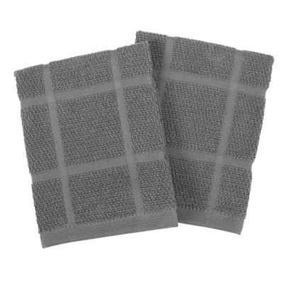 Our Table&trade; Everyday Solid Dish Cloths in Grey (Set of 2)
