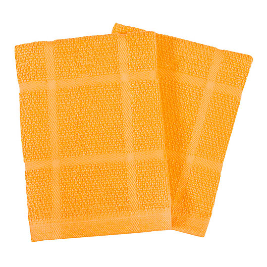 Alternate image 1 for Our Table™ Everyday Solid Dish Cloths in Gold (Set of 2)