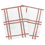 Our Table&trade; Plaid Dish Cloths in Rust (Set of 2)