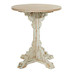 Ridge Road Decor Chinese Fir Accent Table in White