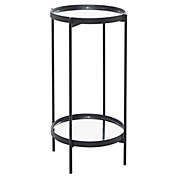Ridge Road D&eacute;cor Contemporary Metal Accent Table in Black