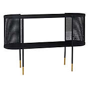 Ridge Road D&eacute;cor Contemporary Metal Console Table in Black