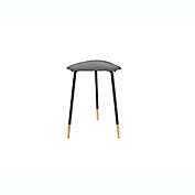 Ridge Road Decor Industrial Iron Accent Table in Black/Gold