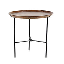 Ridge Road Décor Natural Accent Table in Brown