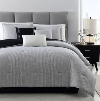 Kenton Jacquard 7-Piece Comforter Set in Black