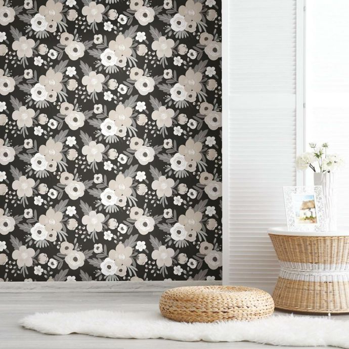 RoomMates® Poppy Floral Peel & Stick Wallpaper | Bed Bath & Beyond