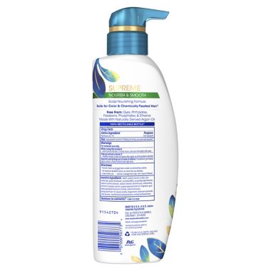 Head and Shoulders&reg; Supreme Nourish &amp; Smooth Scalp and Hair Shampoo. View a larger version of this product image.
