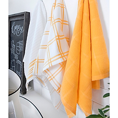 Our Table&trade; Everyday Solid Kitchen Towel in Gold (Set of 8). View a larger version of this product image.