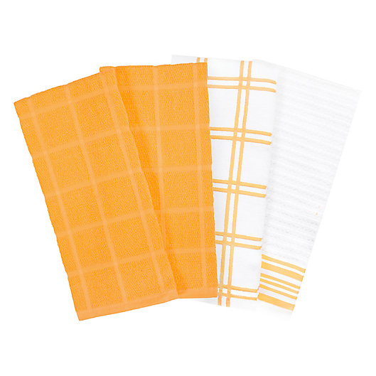 Alternate image 1 for Our Table™ Everyday Assorted Kitchen Towels in Gold (Set of 4)