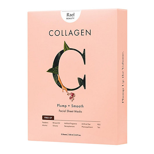 Alternate image 1 for Rael Beauty 5-Count Plump and Smooth Collagen Sheet Masks