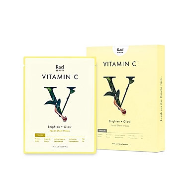 Rael Beauty 5-Count Vitamin C Sheet Masks. View a larger version of this product image.