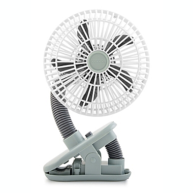 O2COOL&reg; 4-Inch Portable Stroller Clip Fan in Grey. View a larger version of this product image.