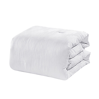 Beatrice Home Fashions Madison Jacquard 7-Piece King Comforter Set in White. View a larger version of this product image.