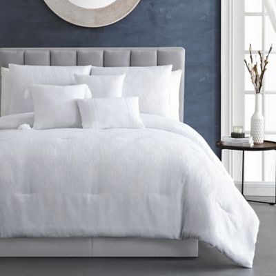 Beatrice Home Fashions Madison Jacquard Comforter Set in White
