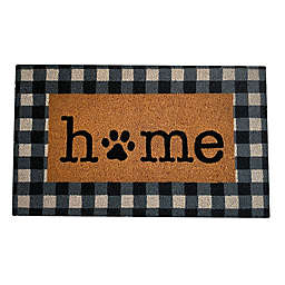 Elrene Home Fashions Farmhouse Living 18&quot; x 30&quot; Paw Print Door Mat in Black