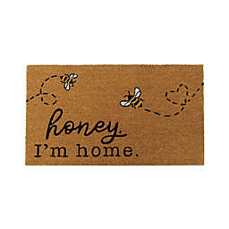 Elrene Home Fashions Farmhouse Living 18" x 30" Honey I'm Home Bee Door Mat