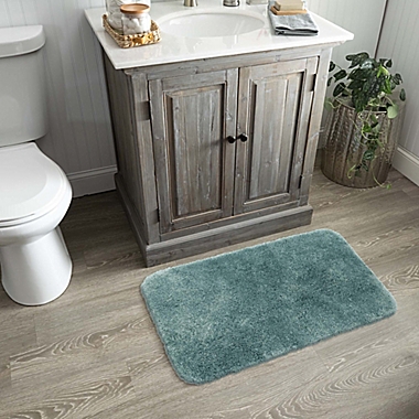 Nestwell&reg; Performance 17&quot; x 24&quot; Bath Rug in Arona Blue. View a larger version of this product image.