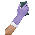 Alternate image 4 for Simply Essential&trade; Size Small Premium Reusable Latex Gloves in Purple (1 Pair)