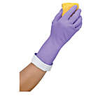 Alternate image 1 for Simply Essential&trade; Size Small Premium Reusable Latex Gloves in Purple (1 Pair)