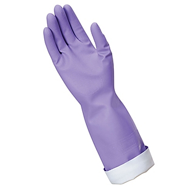 Simply Essential&trade; Size Large Premium Reusable Latex Gloves in Purple (1 Pair). View a larger version of this product image.