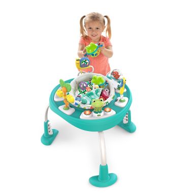 Bright Starts&trade; Bounce Bounce Baby 2-in-1 Activity Center Jumper & Table in Playful Pond Green. View a larger version of this product image.
