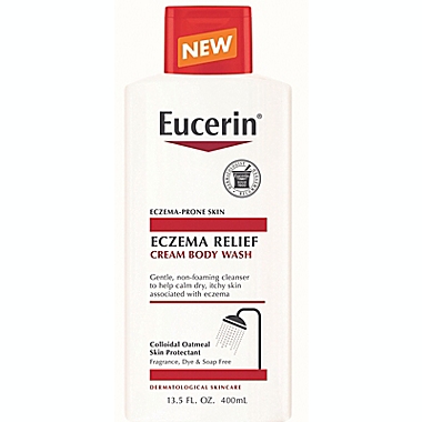 Eucerin&reg; 13.5 oz. Gentle Cleanser Eczema Relief Cream Body Wash. View a larger version of this product image.