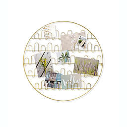Umbra® Circle 15-Photo Wire Collage Picture Frame in Brass