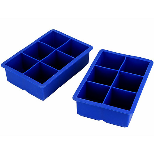 Alternate image 1 for Our Table™ 2-Piece King Size Ice Cube Trays Set in Grey