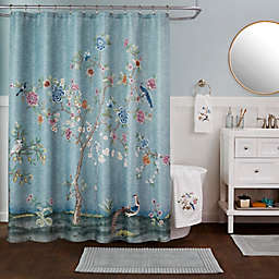 70-Inch x 72-Inch Spring Blooms Shower Curtain in Blue
