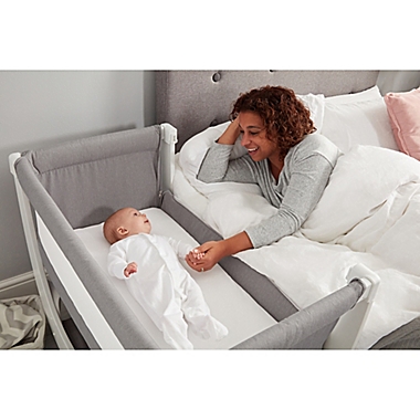 BEABA by Shnuggle Convertible Air Bedside Bassinet in Dove Grey. View a larger version of this product image.