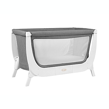BEABA by Shnuggle Air Bedside Sleeper Bassinet-to-Crib Conversion Kit in Dove Grey. View a larger version of this product image.